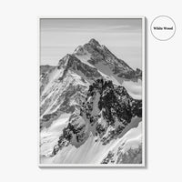 Switzerland Black and White Fine Art Photo Print, Mount Titlis, Engelberg, Swiss Alps, Panoramic