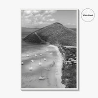 British Virgin Islands Black and White Fine Art Photo Print, Caribbean Poster
