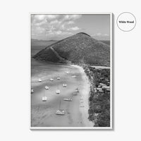 British Virgin Islands Black and White Fine Art Photo Print, Caribbean Poster