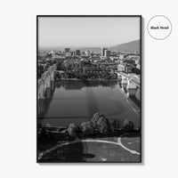 Chattanooga Black and White Fine Art Photo Print, Tennessee, Walking Market Street Bridges