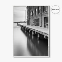 Fells Point Black and White Fine Art Photo Print, Maryland USA Poster