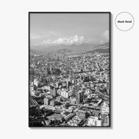 Quito Skyline Black and White Fine Art Photo Print, Ecuador, City Poster, Wall Decor