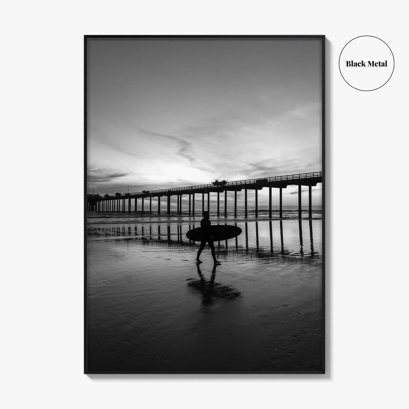 Carlsbad Black and White Fine Art Photo Print, San Diego California Poster