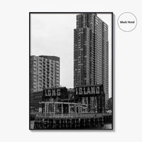 Long Island City Skyline Black and White Fine Art Photo Print, Queens NYC Poster