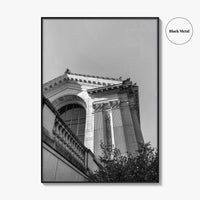 UC Berkeley Black and White Fine Art Photo Print, Doe Hall, California USA Poster