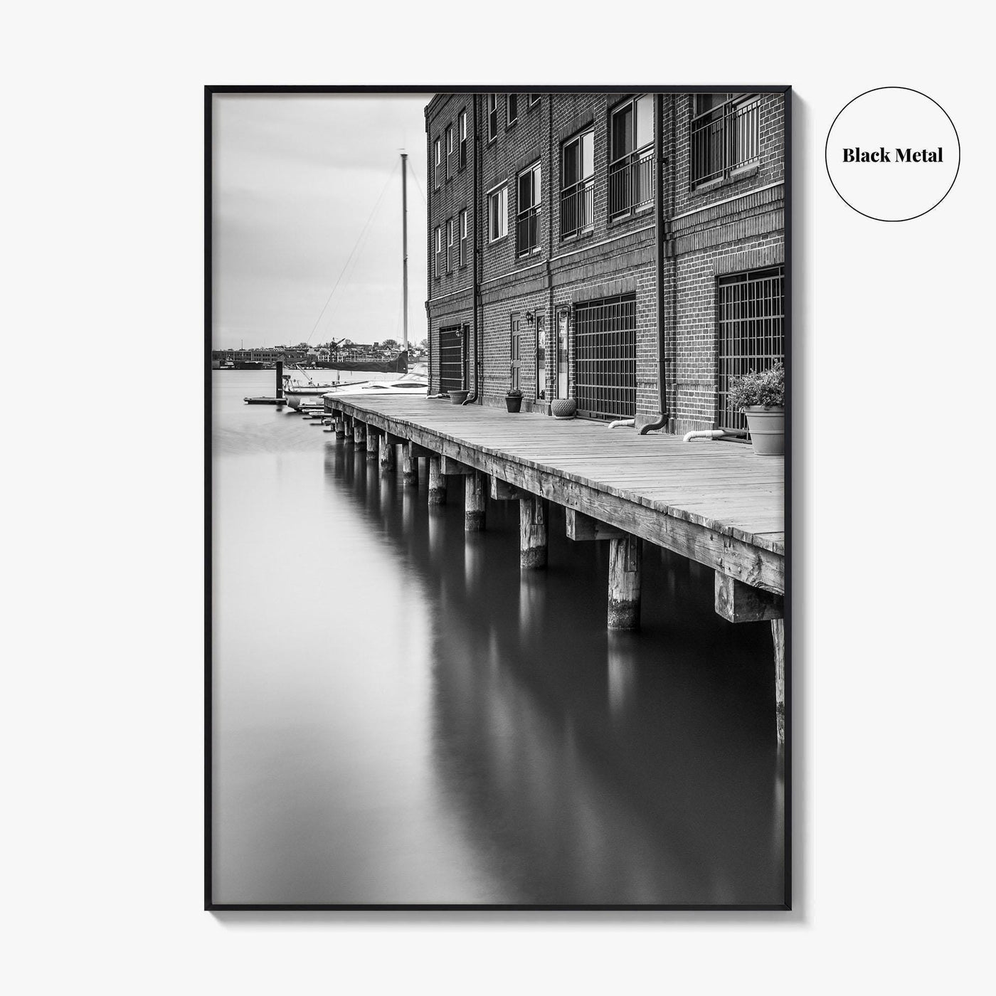 Fells Point Black and White Fine Art Photo Print, Maryland USA Poster