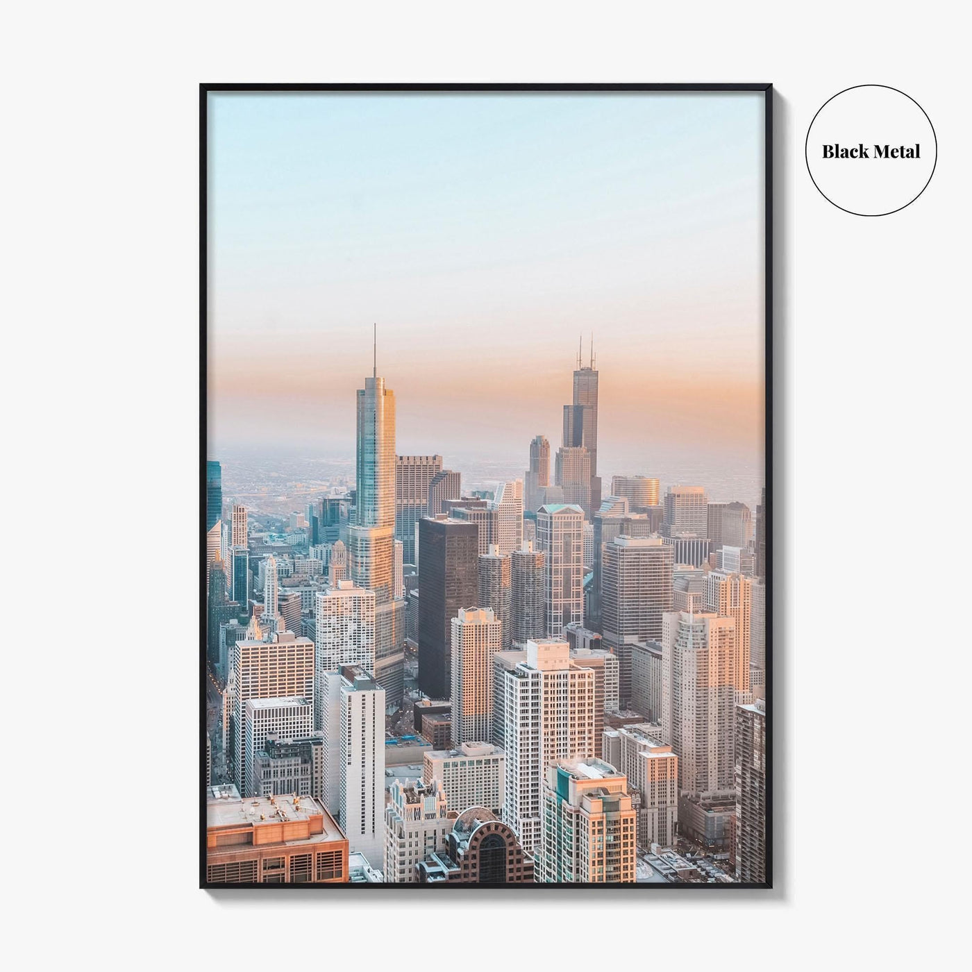 Chicago Skyline Fine Art Photo Print, Downtown Wall Art Poster, Illinois USA