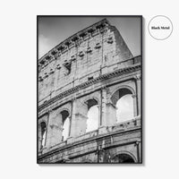 Rome Black and White Fine Art Photo Print, Colosseum Italy, Roma, Wall Decor Poster