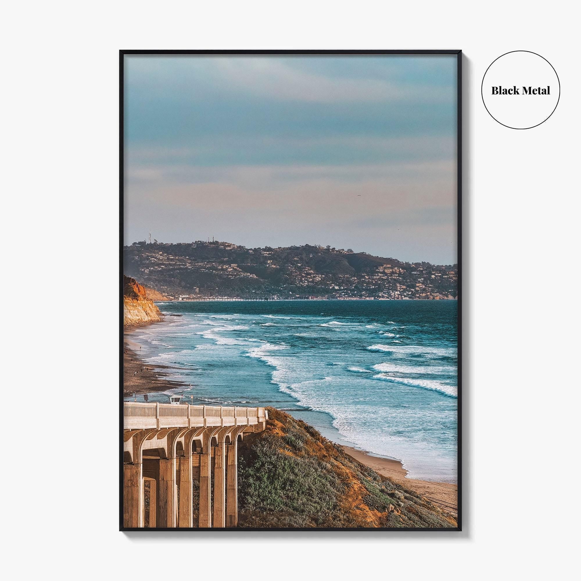 Torrey Pines Fine Art Photo Print, San Diego California Bridge Wall Decor Poster