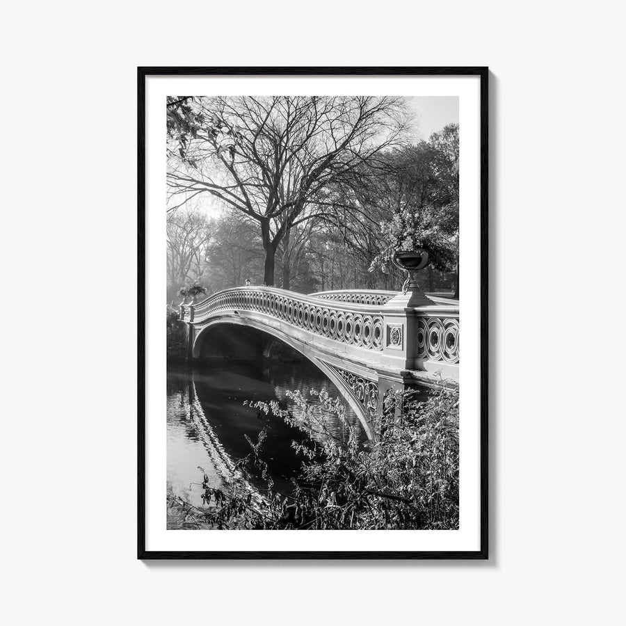 Central Park Black and White Fine Art Photo Print, Bow Bridge New York Poster