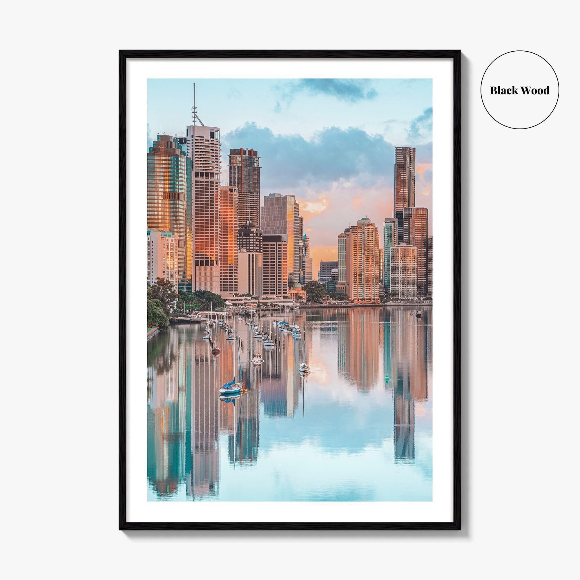 Brisbane Skyline Fine Art Photo Print, Wall Decor, Queensland Australia Poster