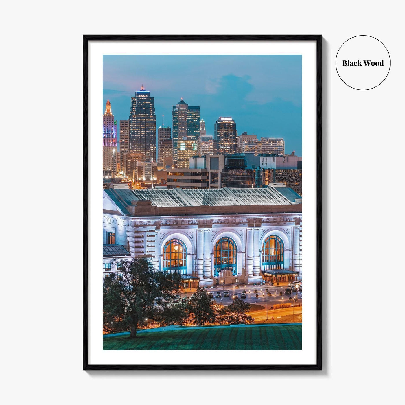 Kansas City Skyline Fine Art Photo Print, Missouri, Union Station, USA Poster