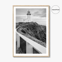 Byron Bay Black and White Fine Art Photo Print, NSW, Australia Wall Decor, Poster