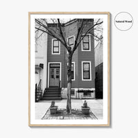 Bushwick Blue Black and White Fine Art Photo Print, Brooklyn New York City Poster