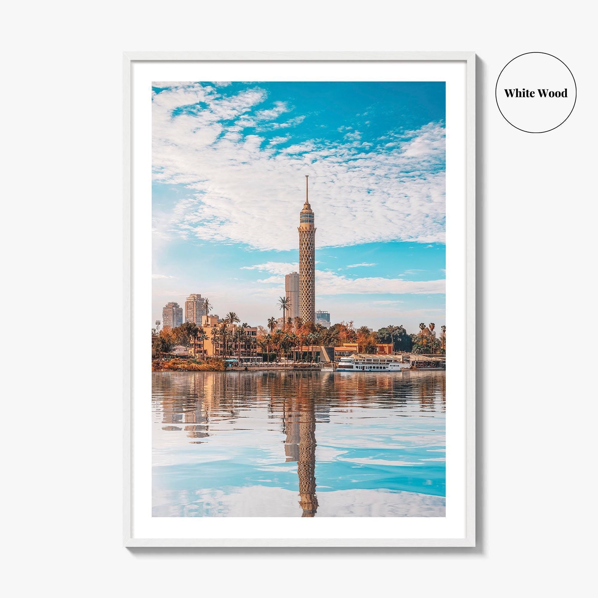 Cairo Fine Art Photo Print, Cairo Tower, Nile River, Gezira, Egypt Wall Poster