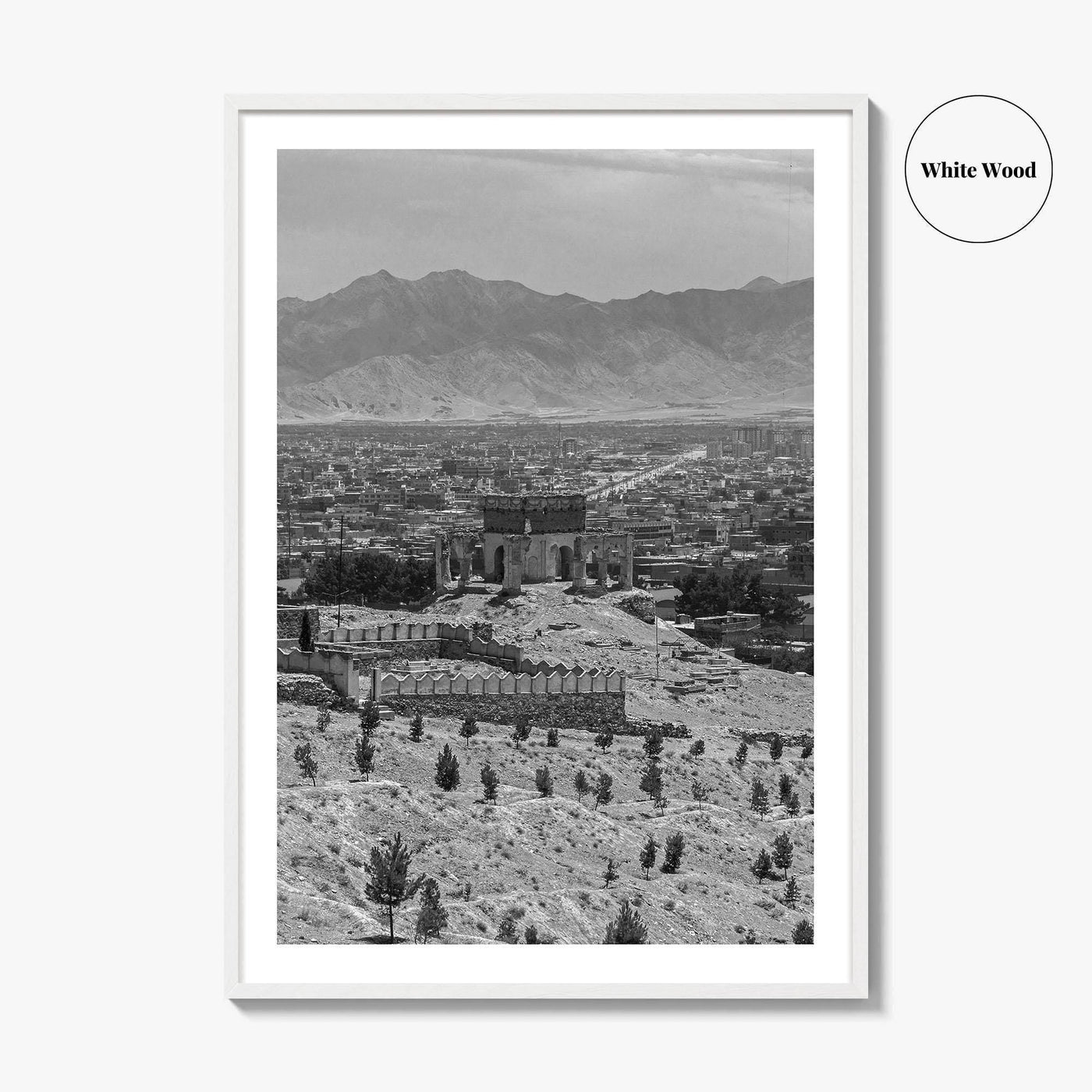 Kabul Black and White Fine Art Photo Print, Afghanistan Wall Poster