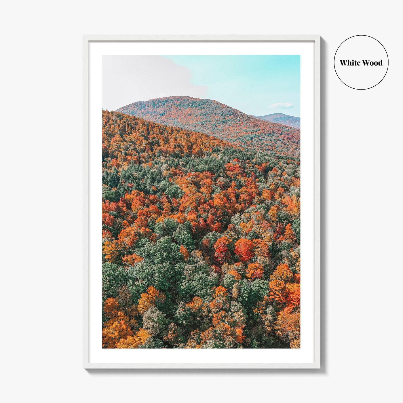 Catskill Mountains Fine Art Photo Print, Fall Foliage, Five State Lookout, New York