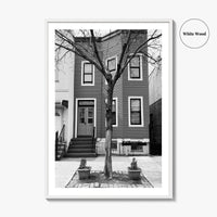 Bushwick Blue Black and White Fine Art Photo Print, Brooklyn New York City Poster