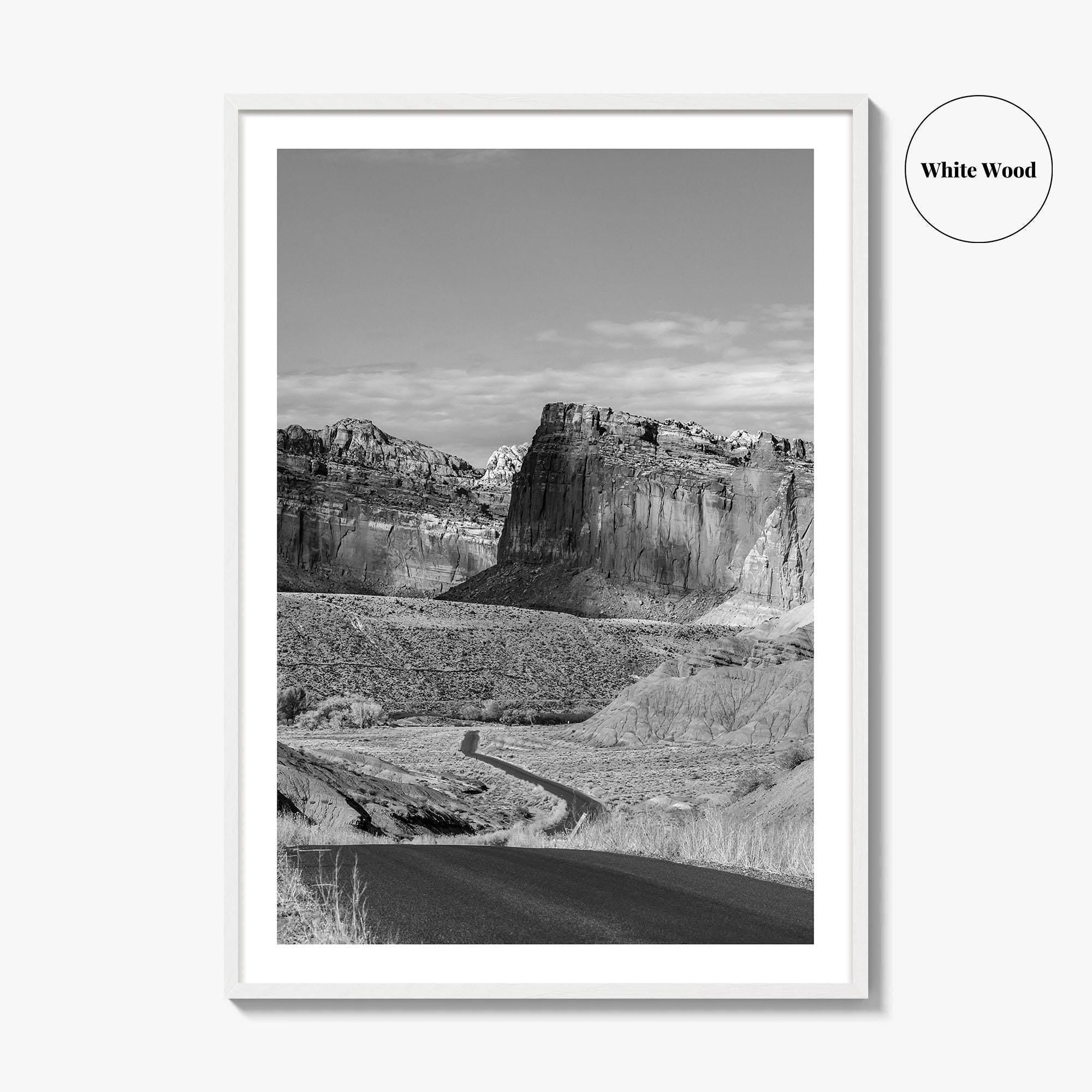 Capitol Reef Black and White Fine Art Photo Print, Utah Poster, USA Art
