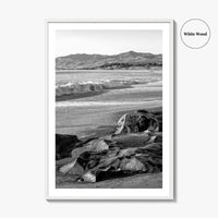 Cambria Black and White Fine Art Photo Print, California Central Coast Rocks Poster