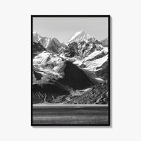 Glacier Bay Black and White Fine Art Photo Print, Alaska Inside Passage Poster