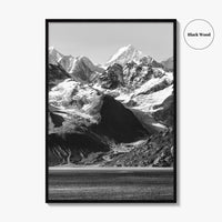 Glacier Bay Black and White Fine Art Photo Print, Alaska Inside Passage Poster