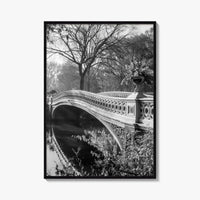 Central Park Black and White Fine Art Photo Print, Bow Bridge New York Poster