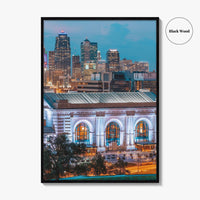 Kansas City Skyline Fine Art Photo Print, Missouri, Union Station, USA Poster