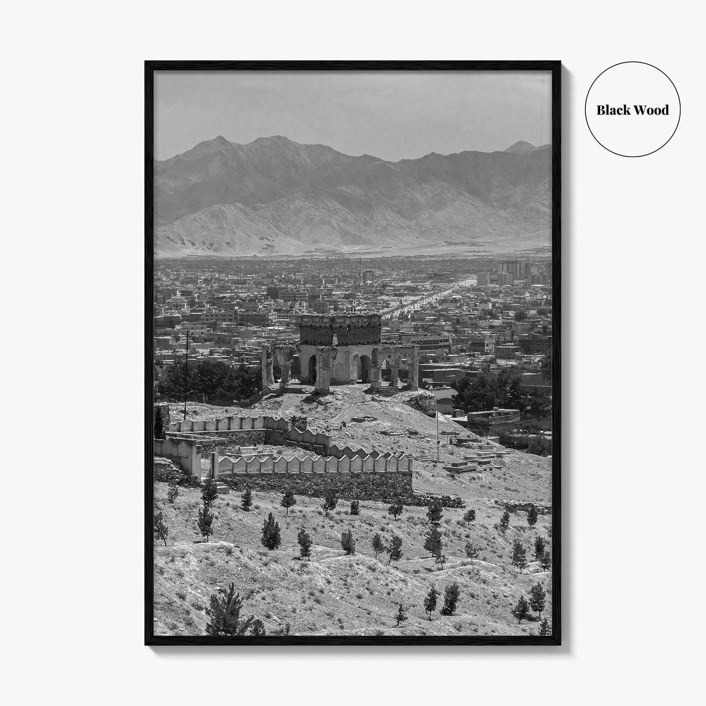 Kabul Black and White Fine Art Photo Print, Afghanistan Wall Poster