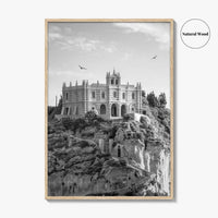 Tropea Black and White Fine Art Photo Print, Santa Maria dell'Isola, Calabria Italy Poster