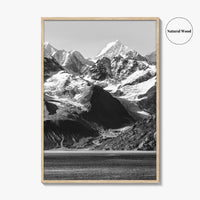 Glacier Bay Black and White Fine Art Photo Print, Alaska Inside Passage Poster