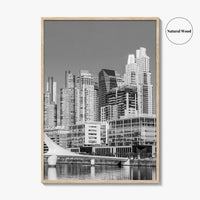 Buenos Aires Black and White Fine Art Photo Print, Puerto Madero Waterfront, Argentina