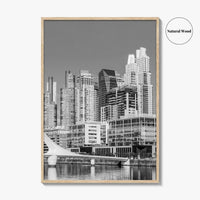 Buenos Aires Black and White Fine Art Photo Print, Puerto Madero Waterfront, Argentina
