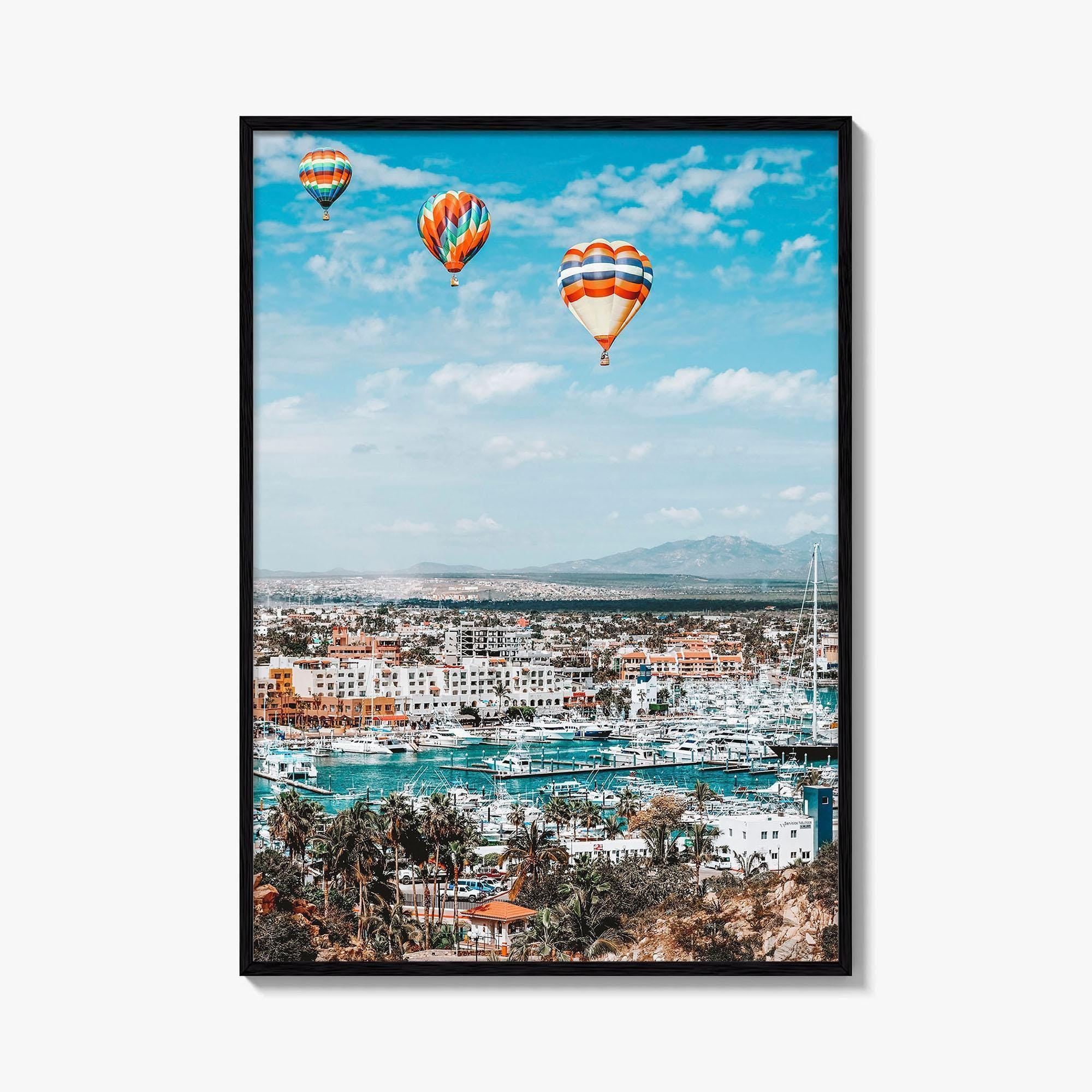 Cabo San Lucas Skyline Fine Art Photo Print, Marina Downtown, Los Cabos Mexico Poster