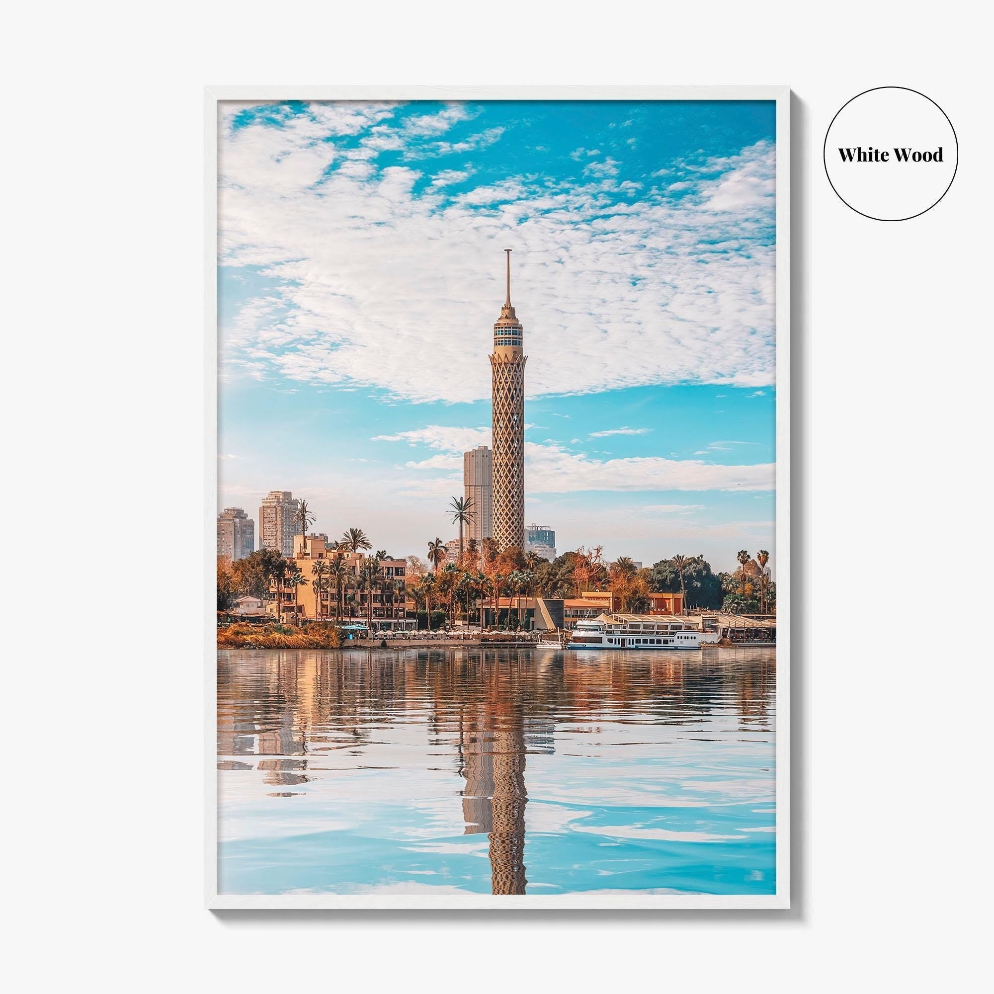 Cairo Fine Art Photo Print, Cairo Tower, Nile River, Gezira, Egypt Wall Poster