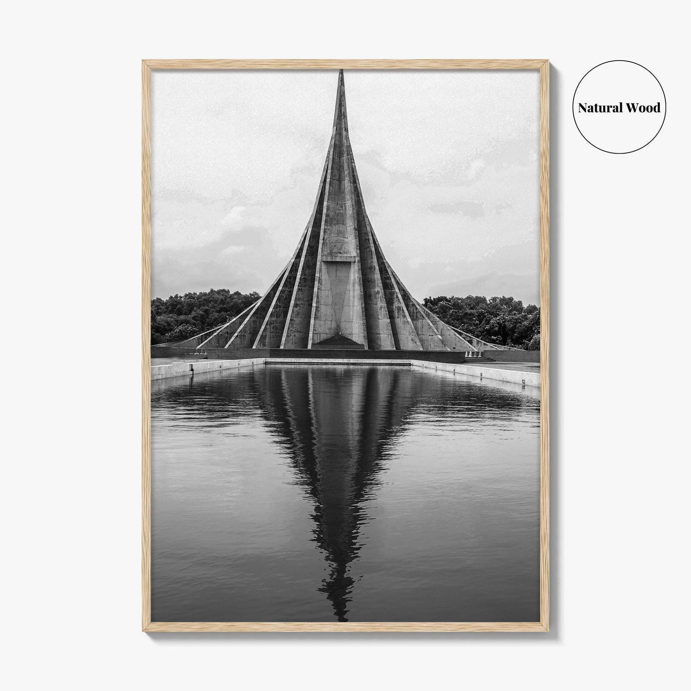 Dhaka Black and White Fine Art Photo Print, National Martyrs' Memorial, Bangladesh Poster