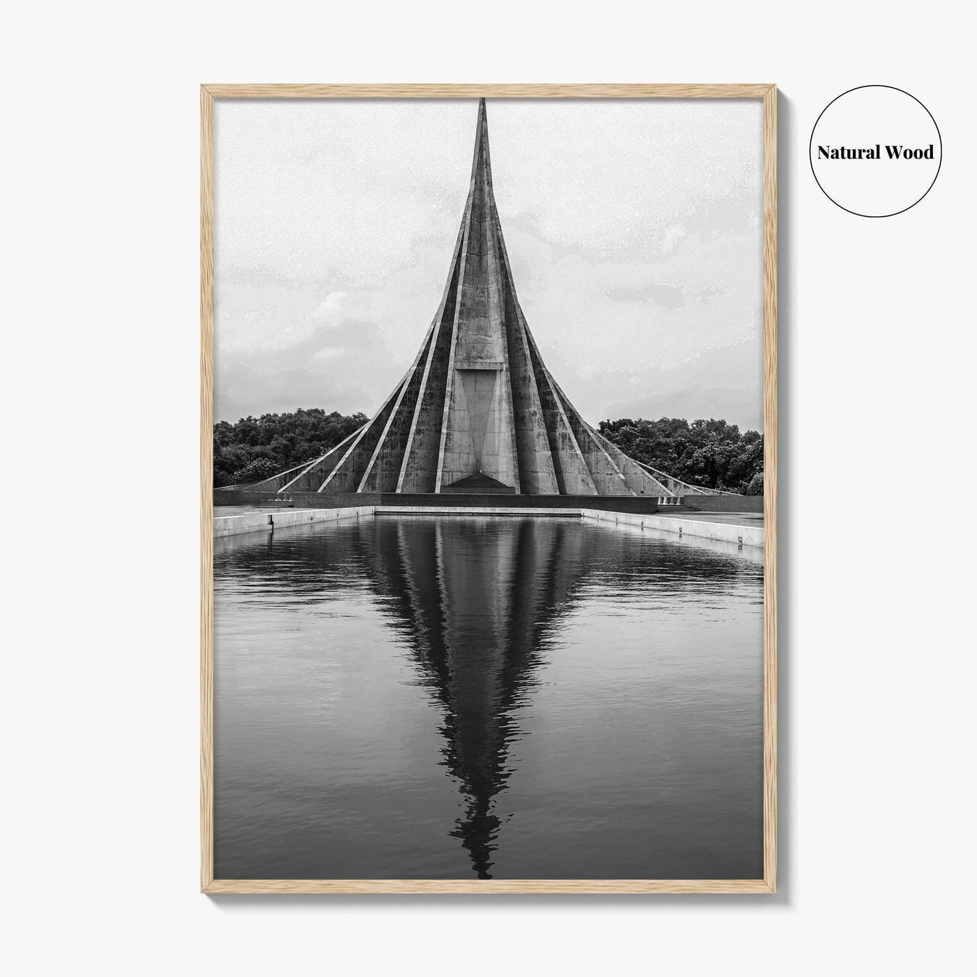 Dhaka Black and White Fine Art Photo Print, National Martyrs' Memorial, Bangladesh Poster