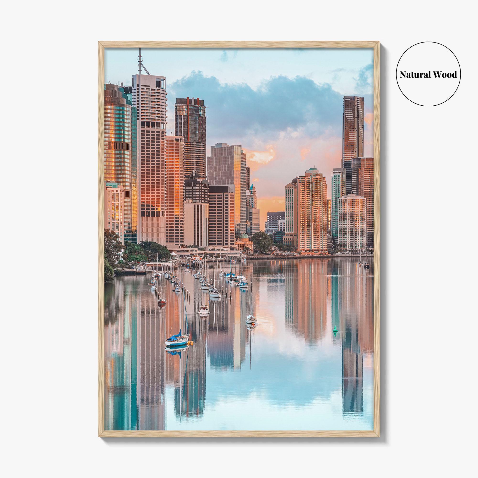 Brisbane Skyline Fine Art Photo Print, Wall Decor, Queensland Australia Poster