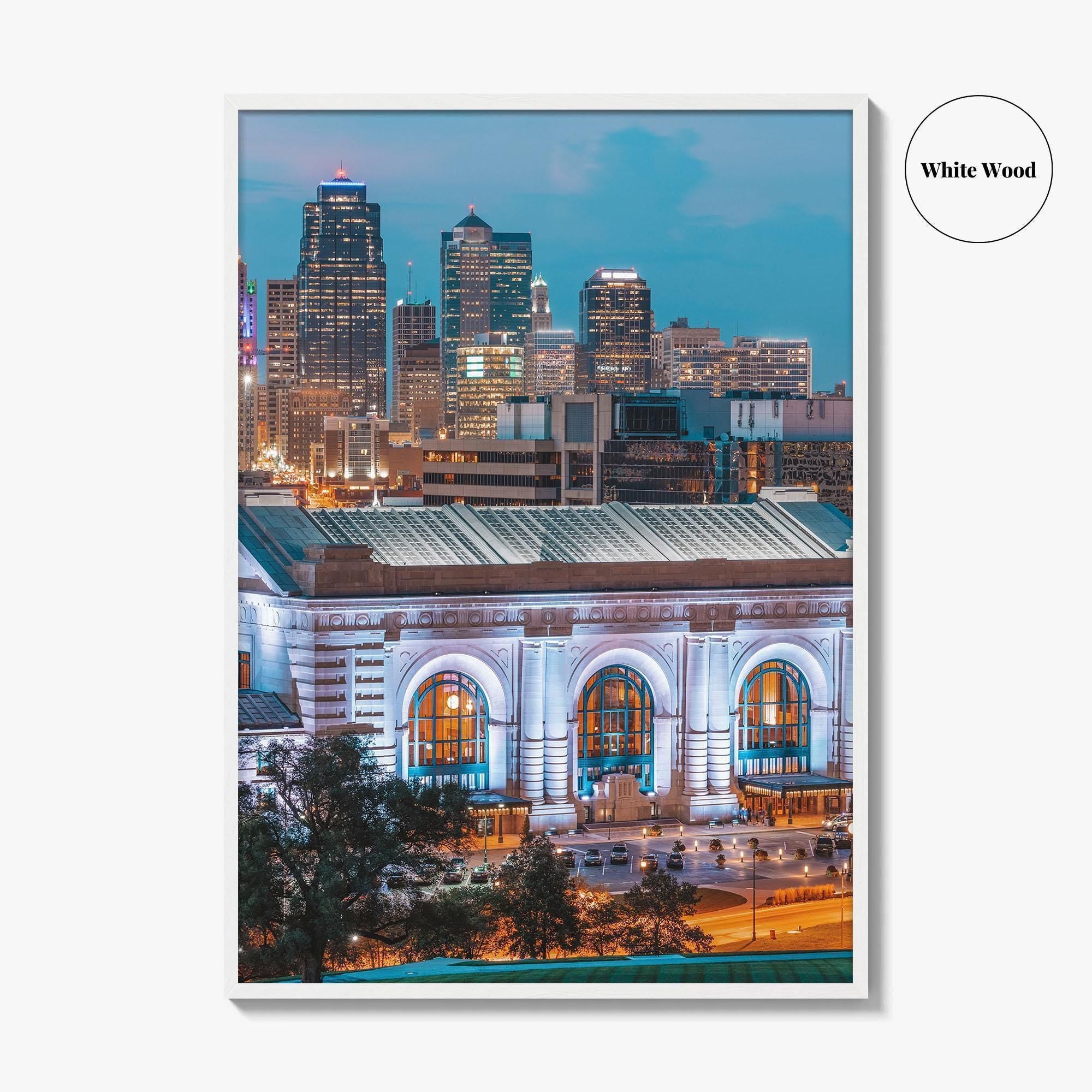 Kansas City Skyline Fine Art Photo Print, Missouri, Union Station, USA Poster
