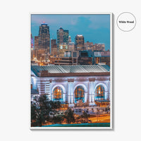 Kansas City Skyline Fine Art Photo Print, Missouri, Union Station, USA Poster