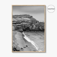 Green Sand Beach Black and White Fine Art Photo Print, Big Island Hawaii Poster