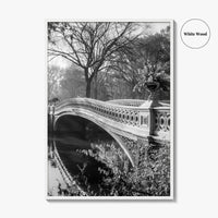 Central Park Black and White Fine Art Photo Print, Bow Bridge New York Poster