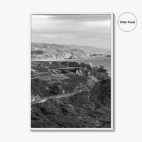 California State Route 1 Black and White Fine Art Photo Print, Pacific Coast Highway