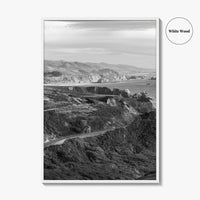 California State Route 1 Black and White Fine Art Photo Print, Pacific Coast Highway