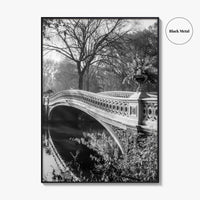 Central Park Black and White Fine Art Photo Print, Bow Bridge New York Poster