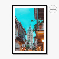 Cartagena Fine Art Photo Print, Colombia Wall Art Poster, Cathedral Street View
