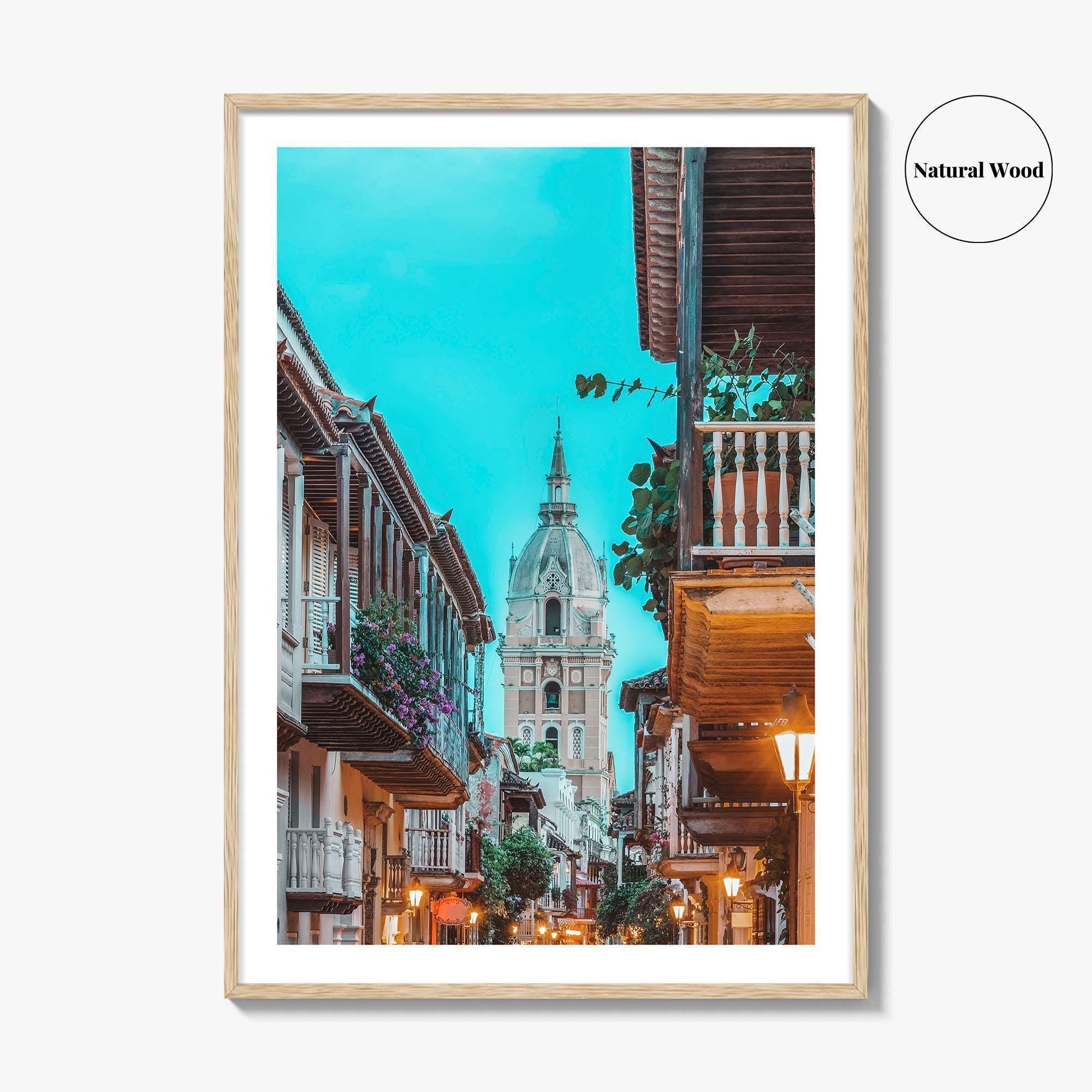 Cartagena Fine Art Photo Print, Colombia Wall Art Poster, Cathedral Street View