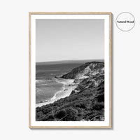 Martha's Vineyard Black and White Fine Art Photo Print, Aquinnah Cliffs Massachusetts Poster