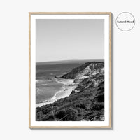 Martha's Vineyard Black and White Fine Art Photo Print, Aquinnah Cliffs Massachusetts Poster