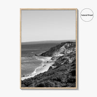 Martha's Vineyard Black and White Fine Art Photo Print, Aquinnah Cliffs Massachusetts Poster
